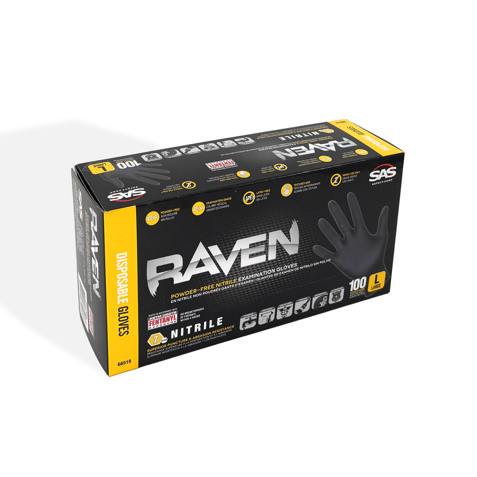 SAS Safety - Raven - Guantes de nitrilo